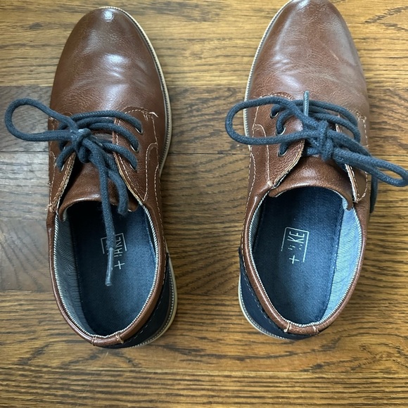 Kids Mens Brown Leather Shoes size 5 - Picture 7 of 12